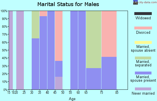 Zip code 38647 marital status for males