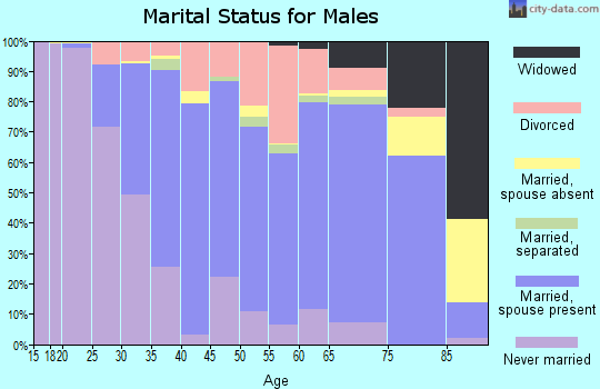 Zip code 38655 marital status for males