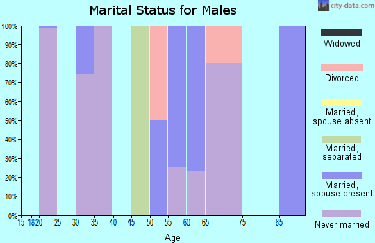 Zip code 38673 marital status for males
