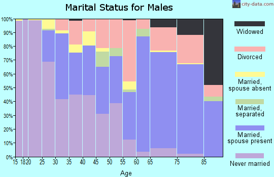 Zip code 38703 marital status for males