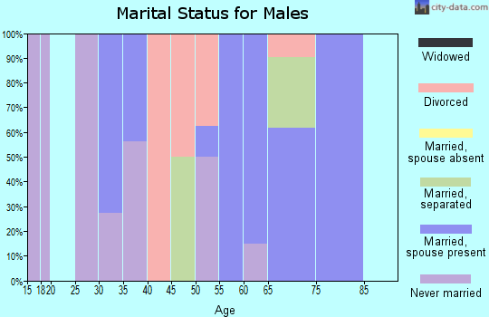 Zip code 38726 marital status for males