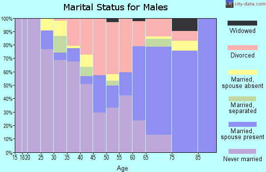 Zip code 38737 marital status for males