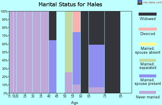 Zip code 38746 marital status for males