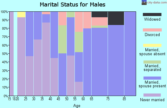Zip code 38753 marital status for males