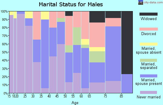 Zip code 38756 marital status for males