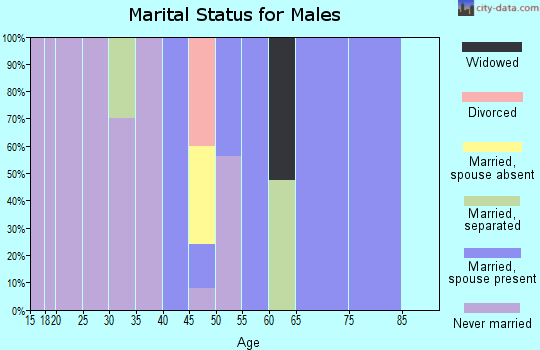 Zip code 38760 marital status for males