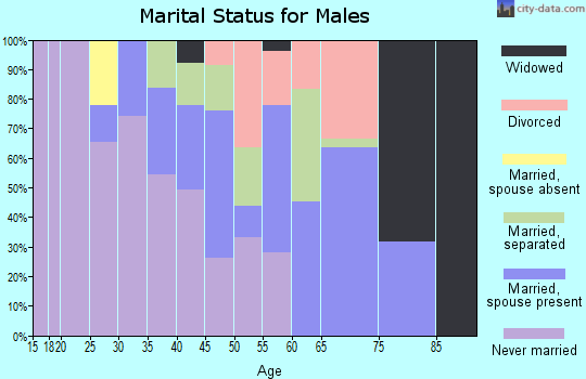 Zip code 38761 marital status for males