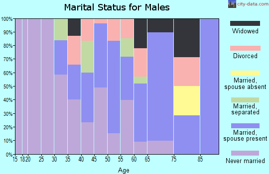Zip code 38773 marital status for males
