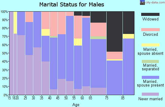 Zip code 38824 marital status for males