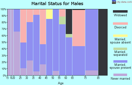 Zip code 38827 marital status for males