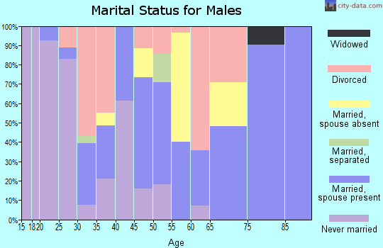 Zip code 38841 marital status for males