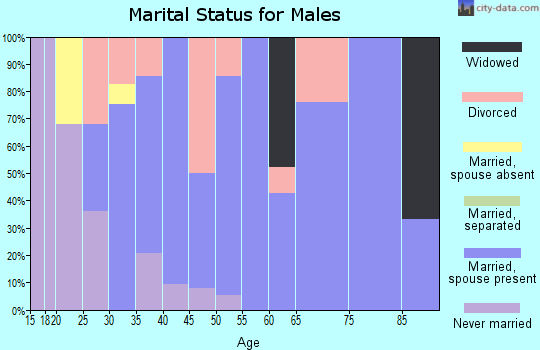 Zip code 38857 marital status for males