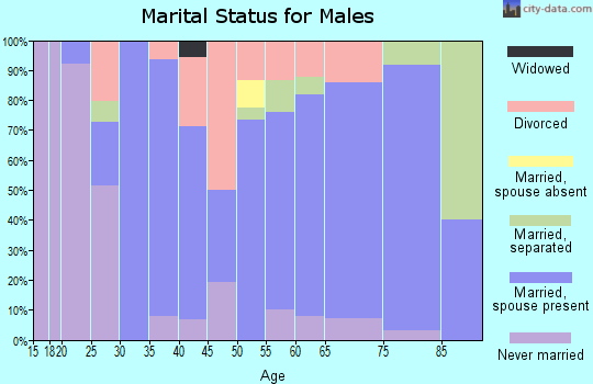 Zip code 38915 marital status for males