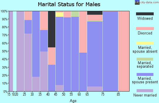 Zip code 38917 marital status for males