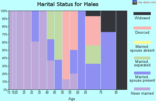 Zip code 38924 marital status for males