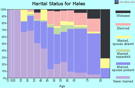 Zip code 38930 marital status for males