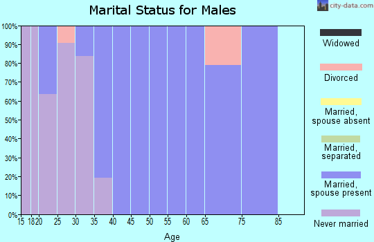 Zip code 39057 marital status for males
