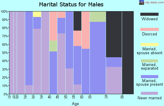 Zip code 39079 marital status for males