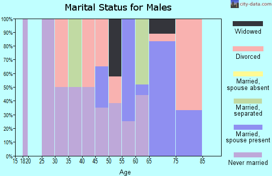 Zip code 39097 marital status for males