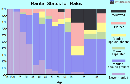 Zip code 39111 marital status for males