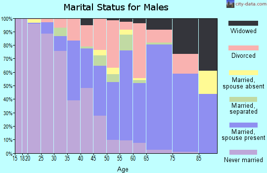 Zip code 39206 marital status for males