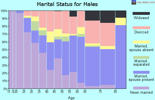 Zip code 39307 marital status for males