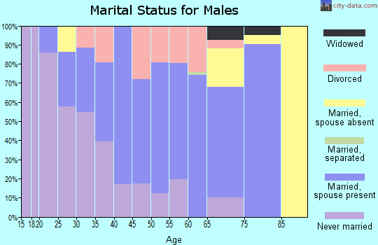 Zip code 39345 marital status for males