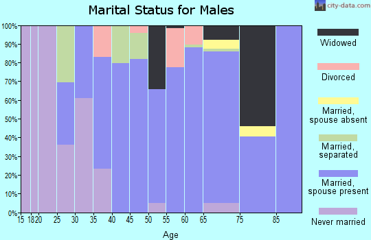 Zip code 39439 marital status for males