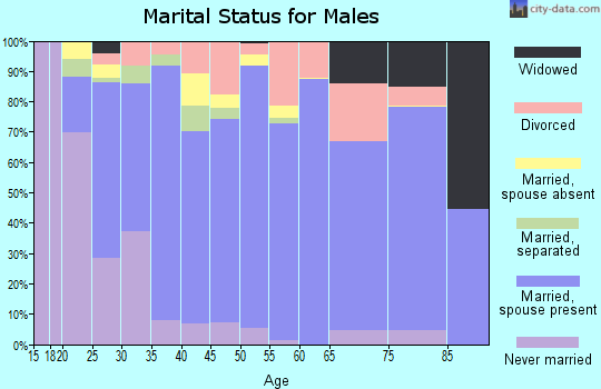 Zip code 39465 marital status for males