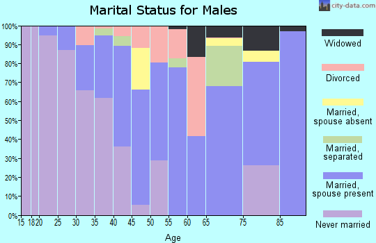 Zip code 39474 marital status for males