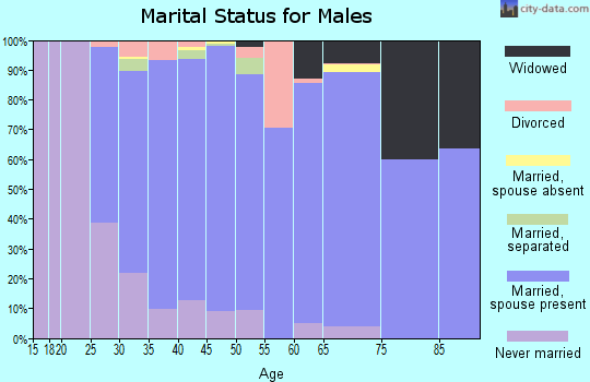 Zip code 39475 marital status for males