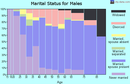 Zip code 39532 marital status for males