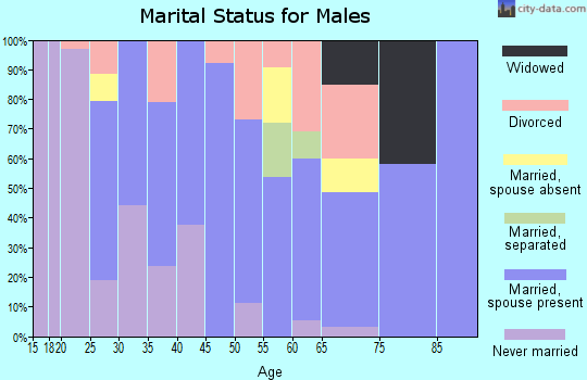 Zip code 39556 marital status for males