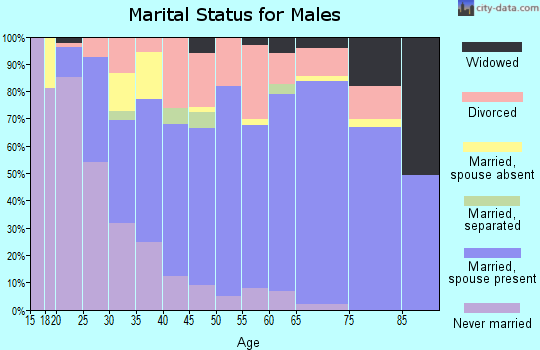 Zip code 39564 marital status for males