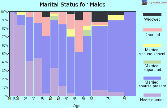 Zip code 39571 marital status for males