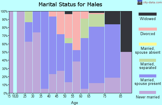 Zip code 39631 marital status for males