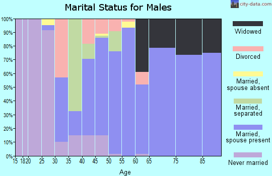 Zip code 39661 marital status for males