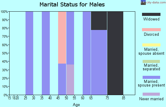 Zip code 40171 marital status for males