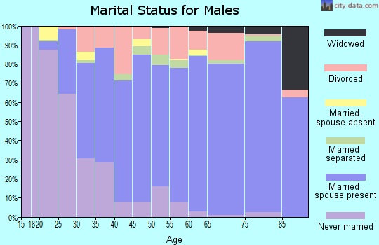 Zip code 40242 marital status for males