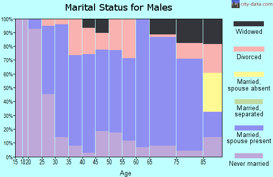 Zip code 40311 marital status for males