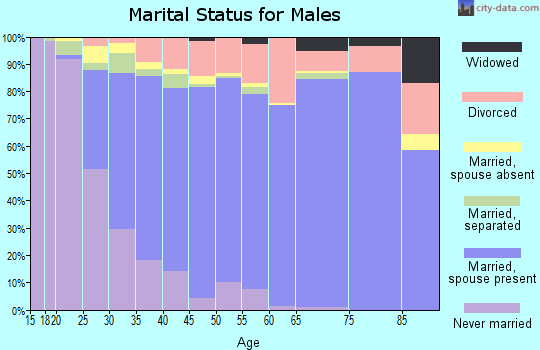 Zip code 40324 marital status for males