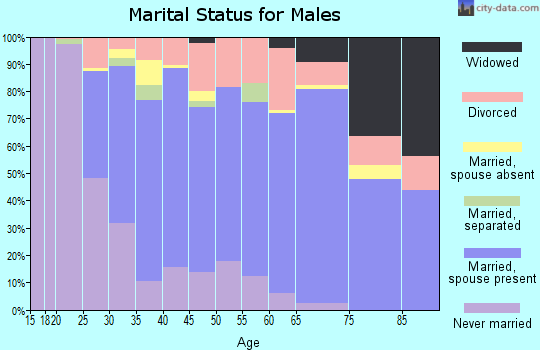 Zip code 40361 marital status for males