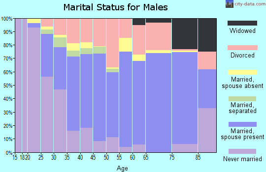 Zip code 40422 marital status for males