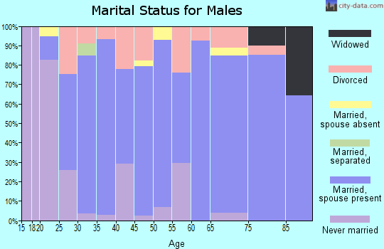 Zip code 40437 marital status for males