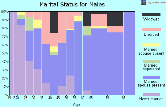 Zip code 40447 marital status for males