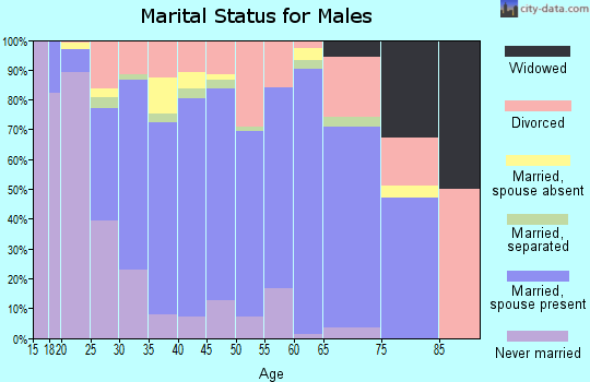 Zip code 40456 marital status for males