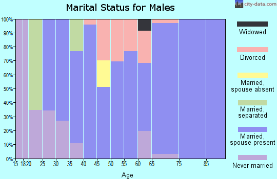 Zip code 41003 marital status for males