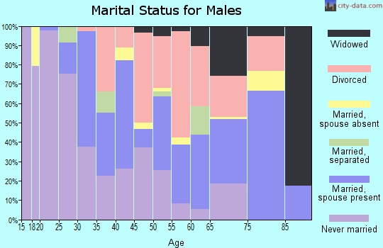 Zip code 41014 marital status for males