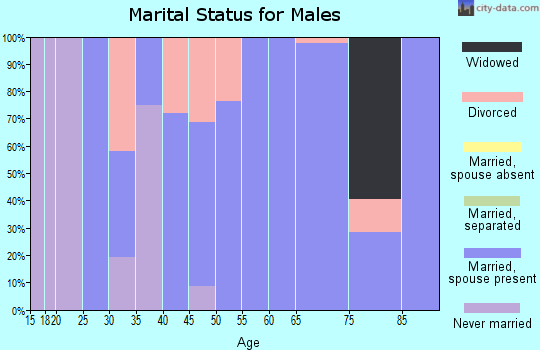 Zip code 41043 marital status for males