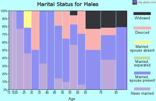 Zip code 41064 marital status for males